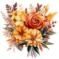 Autumn Bouquets PNG Clipart, Fall Flowers Instant Download