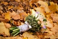Autumn, bridal flowers, autumn bouquet, wedding, composition, flowers and berries, design,gold leaf fall.
