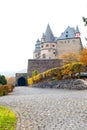 Autumn Burresheim Castle with royal ornamental garden
