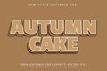 Autumn Cake editable text effect emboss modern style