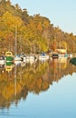 Autumn on Caledonian Canal Royalty Free Stock Photo