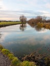 Autumn calm river lake surface open space no people country land Royalty Free Stock Photo