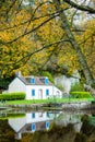 Autumn on the canal from Nantes to Brest. Royalty Free Stock Photo