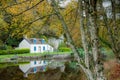 Autumn on the canal from Nantes to Brest. Royalty Free Stock Photo