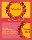 Autumn card, business card, invitation, flyer