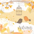 Autumn card, vector Royalty Free Stock Photo