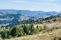 Village on autumn Carpathian hills Royalty Free Stock Photo