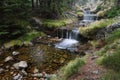 Autumn cascade river Royalty Free Stock Photo