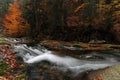 Autumn cascade river Royalty Free Stock Photo