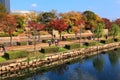 Autumn Castle Park in Osaka, Japan Royalty Free Stock Photo