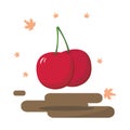 autumn cherry. Vector illustration decorative design