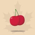 autumn cherry. Vector illustration decorative design