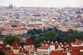 Autumn city view, from Mala Strana, Prague, Czech Republic.