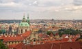 Autumn city view, from Mala Strana, Prague, Czech Republic.