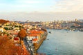 Autumn cityscape rievr Porto Portugal