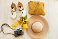 Autumn clothes for women, warm sweater, hat, sneakers