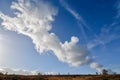 Autumn cloud formation against blue sky over Cannock Chase Royalty Free Stock Photo