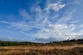 Autumn cloud formation against blue sky over Cannock Chase Royalty Free Stock Photo