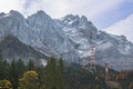 Autumn clouds opening above the Zugspitze