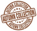 autumn collection brown stamp