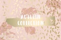 Autumn collection gold blush background trendy chic template