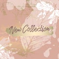 Autumn collection gold blush background