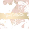 Autumn collection gold blush background