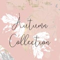 Autumn collection gold blush background