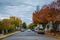 Autumn color along Hanson Street, in Easton, Maryland.