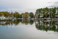 Autumn Color the Chesapeake Bay Shore and Harbor in St Michaels Royalty Free Stock Photo