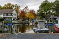 Autumn Color the Chesapeake Bay Shore and Harbor in St Michaels Royalty Free Stock Photo