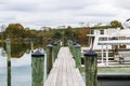 Autumn Color the Chesapeake Bay Shore and Harbor in St Michaels Royalty Free Stock Photo