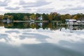 Autumn Color the Chesapeake Bay Shore and Harbor in St Michaels