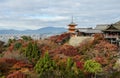 Autumn color of Kiyomizu-dera Temple in Kyoto, Japan Royalty Free Stock Photo