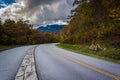 Autumn color and view of Grandfather Mountain along the Blue Rid