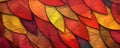 Autumn Colored Leaves Background extreme closeup. Generative AI