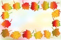 Autumn colorful fall leaf greetings card holidays celebrations Royalty Free Stock Photo