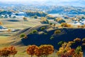 The autumn colorful grassland scenic Royalty Free Stock Photo