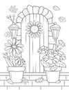 Autumn coloring page for adult Royalty Free Stock Photo