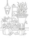 Autumn Coloring Page For Adult