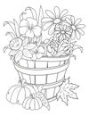 Autumn Coloring Page For Adult