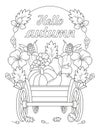 Autumn Coloring Page For Adult