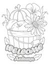 Autumn Coloring Page For Adult