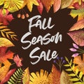 Autumn Colors Fall Season Sale Card Background Royalty Free Stock Photo