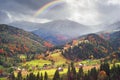 Autumn and winter in the mountains Royalty Free Stock Photo