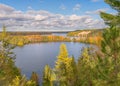 Autumn Colors, Highbanks Trail, AuSable Scenic Byway, MI Royalty Free Stock Photo