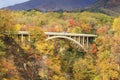 Autumn Colors of Naruko-Gorge in Japan Royalty Free Stock Photo