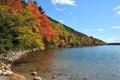 Autumn colors in the National Park of Bar Harbor Royalty Free Stock Photo