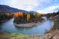 Autumn colors Northern British Columbia river Royalty Free Stock Photo