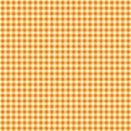 Autumn Colors Orange Vichy Check, Or Gingham, Print Background. Seamless, Or Repeat, Pattern. Fabric Texture Visible.